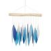 Cohasset Gifts & Garden Leaf Tumbled Glass Wind Chime Glass | 16 H x 11 W x 1 D in | Wayfair 874-BLBW