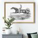 Alcott Hill® The Water Leap - Picture Frame Print on Canvas Canvas, Solid Wood in Black/White | 22.5 H x 30.5 W x 1.5 D in | Wayfair