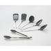 Cook Pro 6-Piece Utensil Set W/Stainless Steel Handles Set Nylon/Stainless Steel in Gray | Wayfair 374