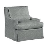 Armchair - Lillian August Royce 35" Wide Linen Slipcovered Armchair Fabric in Gray | 37 H x 35 W x 37 D in | Wayfair LA7113C_CASTINE GREY