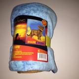Disney Bedding | Lion King Throw Blanket Mane Event New | Color: Blue/Tan | Size: 46 X 60