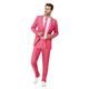 Solid Colour Suit, Hot Pink, Jacket, Trousers & Tie, (XL)