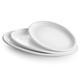 DOWAN Large Serving Platters - Oval Serving Plates, White Porcelain Platters Oven Safe, Dinner Plates Serving Dishes for Party, Meat, Appetizers, Dessert,3pcs(30cm/35.5cm/39cm)