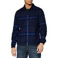 G-STAR RAW Men's Xpo Overshirt Cotton Lightweight Jacket, Sartho Blue Harry Check C548-c021, L