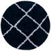 Blue/Navy 79 x 1.26 in Indoor Area Rug - Millwood Pines Poulson Geometric Navy/Ivory Area Rug | 79 W x 1.26 D in | Wayfair