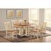 Red Barrel Studio® Extendable Rubberwood Solid Wood Dining Set Wood in White/Brown | 30 H in | Wayfair 5A895BEBD73849288C691090F8ED04F4