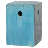 Dakota Fields Ceramic Garden Stool Ceramic in Green/Gray/Blue | 18 H x 13 W x 13 D in | Wayfair B75731D016CC4809B80D835B98BF1EFF