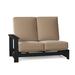 Winston Porter Cherin Loveseat w/ Cushions Plastic/Sunbrella® Fabric Included in Black/Brown | 38.5 H x 52 W x 34.5 D in | Outdoor Furniture | Wayfair