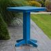 Red Barrel Studio® Nettie 5 Piece Bar Set Plastic in Blue/Brown | 42 H x 33 W x 33 D in | Outdoor Furniture | Wayfair