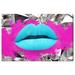 Etta Avenue™ Fashion & Glam Androkiss Lips - Graphic Art Print on Canvas Canvas, Crystal in Black | 30 H x 45 W x 1.5 D in | Wayfair
