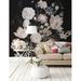 GK Wall Design Hydrangea Tulip Wall Mural Vinyl in Gray/Black | 112" W x 75" L | Wayfair GKWP000194W112H75_V