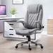 Inbox Zero Task Chair Upholstered, Leather in Gray | 47.75 H x 27 W x 30 D in | Wayfair E83C1B099D164863A8EDC609E657A8B6