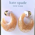 Kate Spade Jewelry | Kate Spade | Gold Glitter Adore-Ables Huggies | Color: Gold | Size: Os