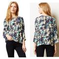 Anthropologie Tops | Anthropologie Sam & Lavi Leyden Floral Zip Tunic Womens Top | Color: Blue/Green | Size: M