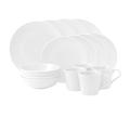 Royal Doulton - Gordon Ramsay Maze White Collection - Stoneware Set of 16 - Dinner Plates, Side Plates, Cereal Bowls & Mugs - Ideal for Breakfast, Lunch and Dinner