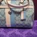 Coach Bags | Coach Heritage Stripe Satchel | Color: Blue/White | Size: Os