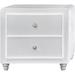 Upholstered 2 Drawer Nightstand, White - Camden Isle Furniture 86983