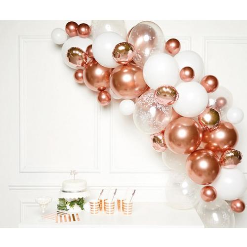 DIY Ballongirlande Rosegold, 66 Ballons rosegold