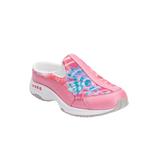 Extra Wide Width Women's The Traveltime Slip On Mule by Easy Spirit in Pink Tie Dye (Size 7 1/2 WW)