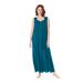 Plus Size Women's Long Tricot Knit Nightgown by Only Necessities in Deep Teal (Size 2X)