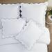 Emma Scalloped Duvet Cover - Sage, Full/Queen - Ballard Designs Sage Full/Queen - Ballard Designs