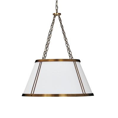 Camille Hanging Shade 6-Light Chandelier with White Shade - Ballard Designs