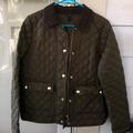 J. Crew Jackets & Coats | J. Crew Quilted Jacket With Corduroy Collar | Color: Brown/Green | Size: S