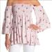 Free People Tops | Free People Lana Off The Shoulder Tunic Shirt M | Color: Pink/Purple | Size: M