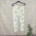 American Eagle Outfitters Jeans | American Eagle Stretch Jegging Floral Print Skinny | Color: Blue/White | Size: 4