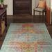 Blue/Red 126 x 0.5 in Area Rug - Bungalow Rose Dimonetta Blue/Red/Peach Area Rug Polypropylene | 126 W x 0.5 D in | Wayfair