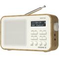 DAB DAB+ FM Digital Radio, Portable, Dual Alarm, Battery & Mains, AUX, Headphone, 60 Presets, Sleep timer (AZATOM Desire X Oak)