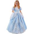 Cinderella Dress Cinderella Princess Costume Halloween Christmas Fancy Dress up Outfit Cosplay Dresses Blue