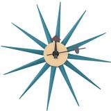 LeisureMod Maxi Modern Design Colorful Star Silent Non-Ticking Wall Clock - LeisureMod MCL18BU