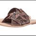Free People Shoes | Free People Rio Vista Slide Brown Snake Sandal | Color: Brown/Cream | Size: 7