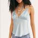 Free People Tops | Free People Lyric Satin Cami Light Blue | Color: Blue | Size: Xs