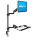 Mount-It Full Motion Height Adjustable Sit Stand Monitor Desk Mount | Fits Up to 32" Screens in Black | 34 H x 5 W in | Wayfair MI-7995