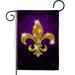 Breeze Decor Glowing Fleur De Lis 2-Sided Polyester 1 '6 x 1 '1 ft. Garden Flag in Black | 18.5 H x 13 W in | Wayfair