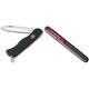 Victorinox Taschenmesser Sentinel (4 Funktionen, Grosse Feststellklinge, Leicht) schwarz & Schärfen Dual-Messerschärfer Anspitzer, schwarz/Rot, One Size