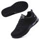 Trainers Womens Running Shoes Ladies Air Cushion Lightweight Mesh Breathable Fitness Tennis Gym Sneakers All Black UK 5.5