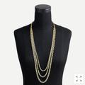 J. Crew Jewelry | J.Crew Triple Chain Link Necklace | Color: Gold | Size: Os