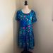 Lularoe Dresses | Euc Lularoe Amelia Midi Dress | Color: Blue/Red | Size: 2x