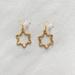 Anthropologie Jewelry | Gold Line Drawn Snowflake Earrings | Color: Gold | Size: Os