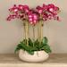 Vivian Rose Orchid Floral Arrangement in Planter Silk/Faux in Red/Pink/White | 29 H x 22 W x 22 D in | Wayfair OP-N-L