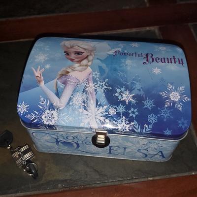Disney Toys | Frozen Small Tin Box With A Lock | Color: Blue/White | Size: Osbb
