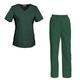TAILOR'S Women's Scrub Set Medical Scrub Top and Trousers Hospital Scrub Tunic and Pants Hunter Green