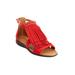 Extra Wide Width Women's The Carmella Sandal by Comfortview in Red (Size 10 1/2 WW)