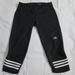 Adidas Pants & Jumpsuits | Adidas Response Climalite Cropped Workout Leggings | Color: Black/White | Size: M