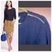 J. Crew Sweaters | J Crew Shoulder Zipper Navy Cable Knit Sweater. L | Color: Blue | Size: L