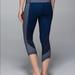 Lululemon Athletica Pants & Jumpsuits | Lululemon Special Edition Shashiko Crop Leggings | Color: Blue/Gray | Size: 4