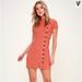 Free People Dresses | Free People Lottie Mock Neck Sweater Dress - Coral | Color: Pink | Size: L